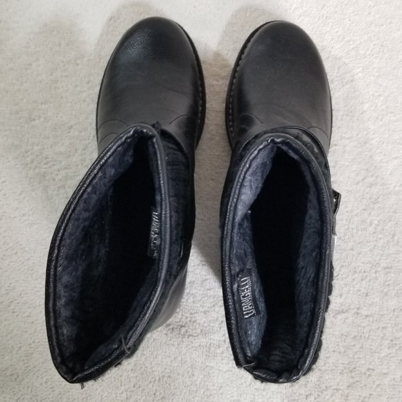 Vangelo black ankle boots with fur lining - Picture 5 of 9